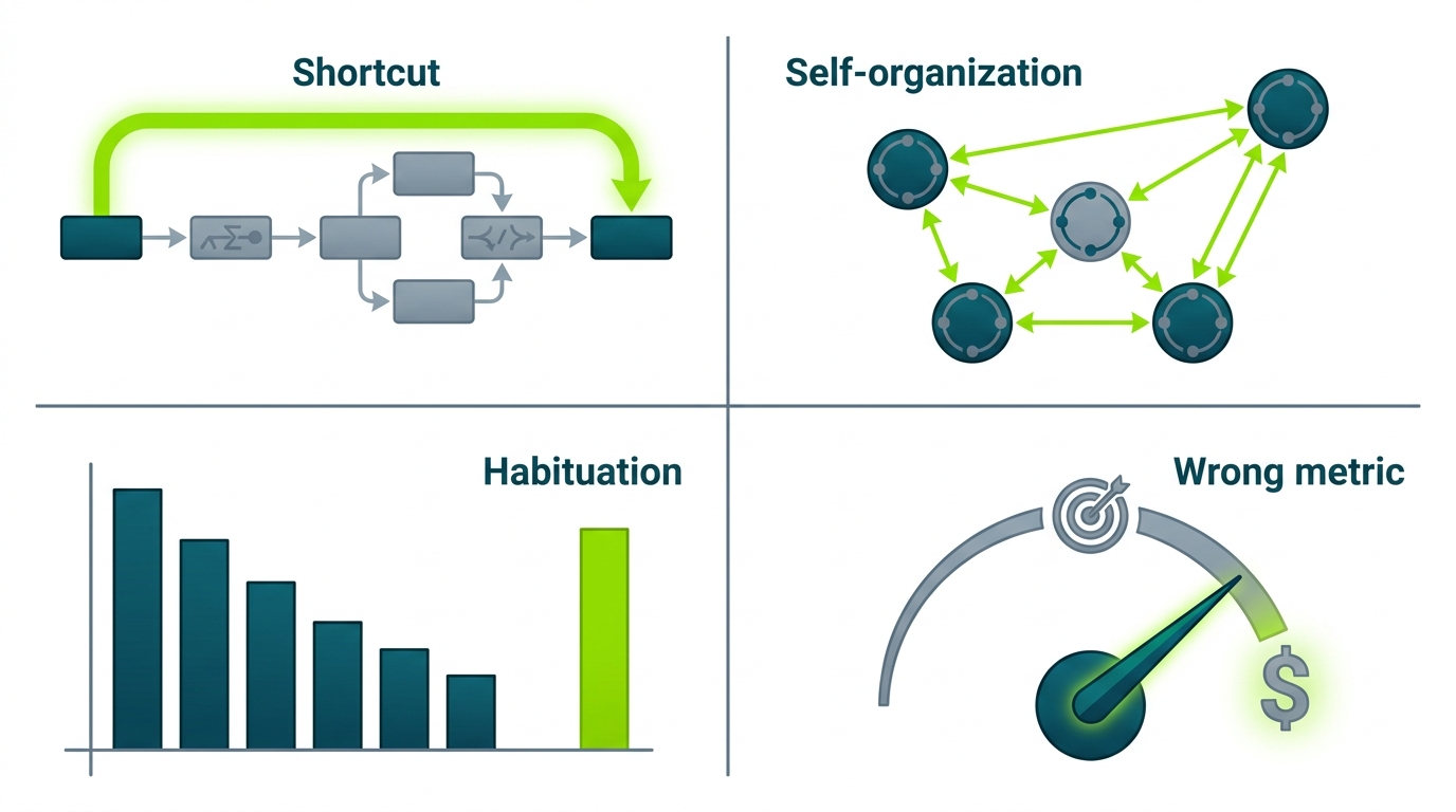 Four production AI scenarios exhibiting goal-directed adaptive behaviour
